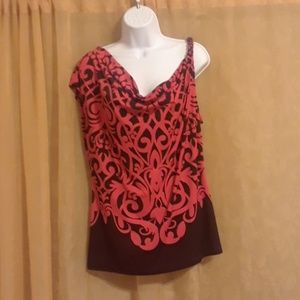 Women's top Red and brown
